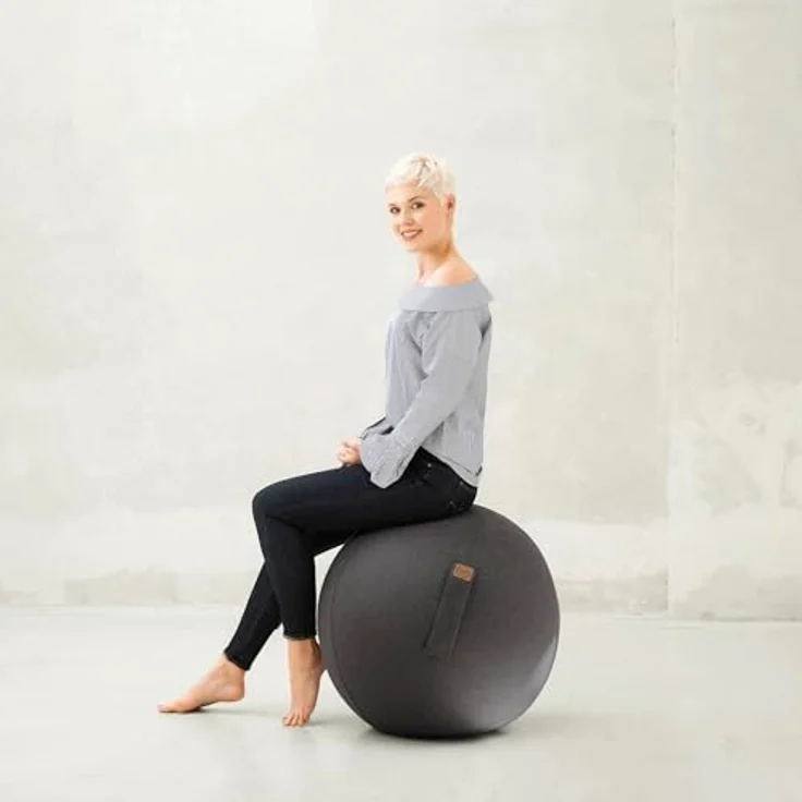 Sitting Ball Hocker Felt 150 l, Outdoor-Sitzsack in Anthrazit mit EPS-Perlen-Füllung und waschbarem Bezug – Bild 6