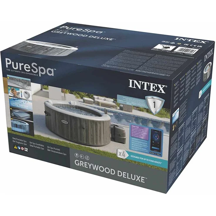 Intex Whirlpool "Pure Spa Bubble Massage Greywood Deluxe", Ø 196x71 cm – Bild 10