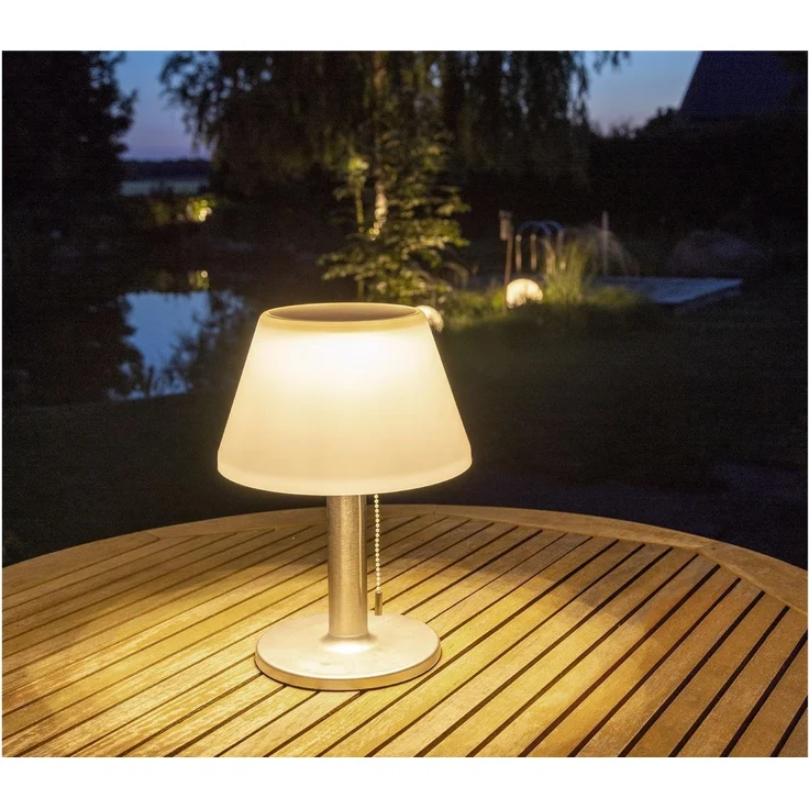 Solar LED Akku-TischleuchteØxH 28x20cm, 100/50lm, 20lm, IP44 – Bild 7