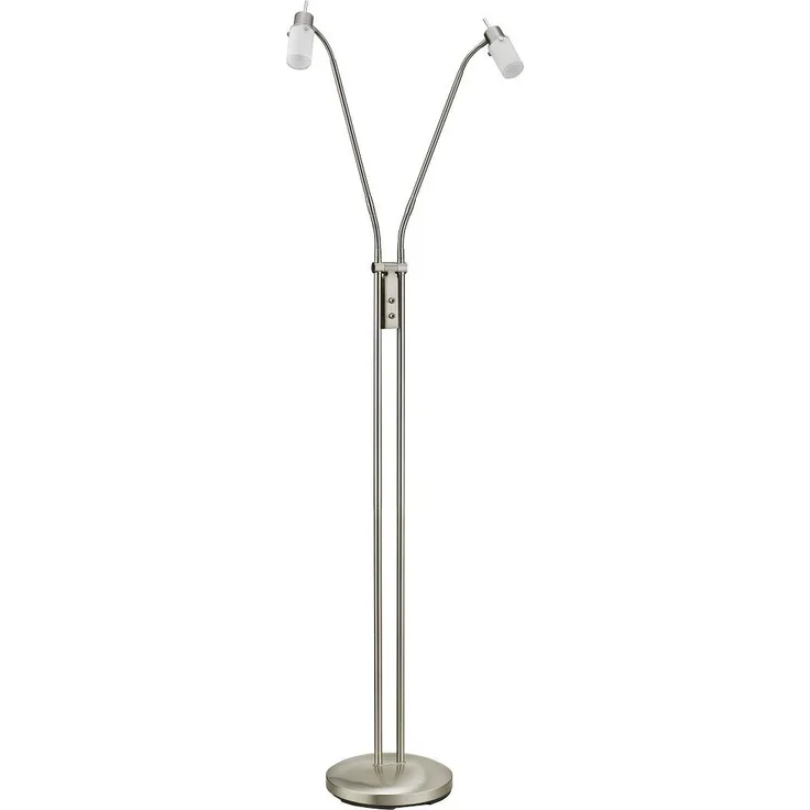 JUST LIGHT 11937-55 LED Stehleuchte 2-flammig 3000K GU10 Stahl