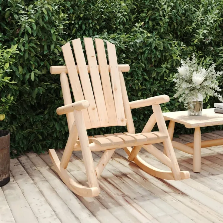 DESIGN IN Garten-Schaukelstuhl 69x96x101 cm Massivholz Fichte