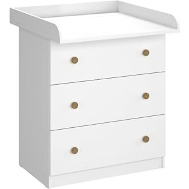 Shefa Kids 830 Wickelkommode Weiß - Sicherer Wickeltisch für das Babyzimmer