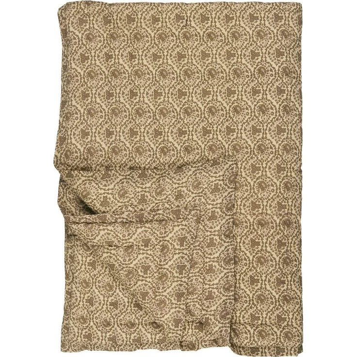 Ib Laursen Decke Quilt Tagesdecke Überwurf 170x130cm Naturfarben Blumen 19209-30 – Bild 4