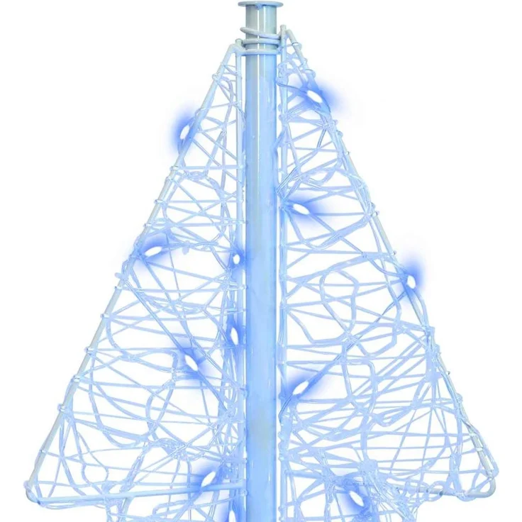 vidaXL Weihnachtsbaum Blau 120 cm Acryl 100 LEDs 42019204 – Bild 6