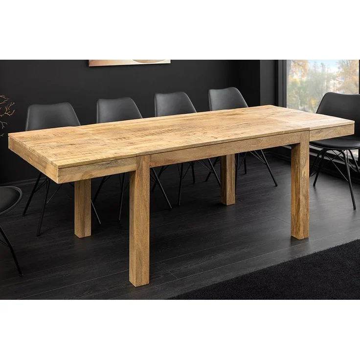 riess-ambiente Esstisch PURE 120-200cm natur - Mangoholz, ausziehbar, massiv, robust, Unikat (Einzelartikel, 1-St), verlängerbarer Wohnzimmertisch für 8+ Personen - ideal für Essbereich – Bild 2