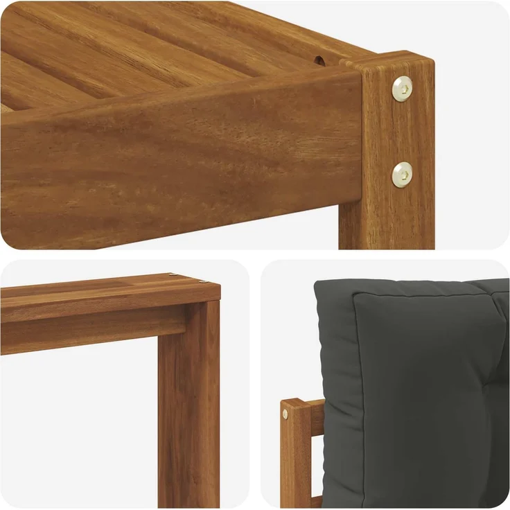 vidaXL Outdoor-Sofagarnitur 8 stk. 8-Sitzer Natur und Anthrazit 3368005 – Bild 6