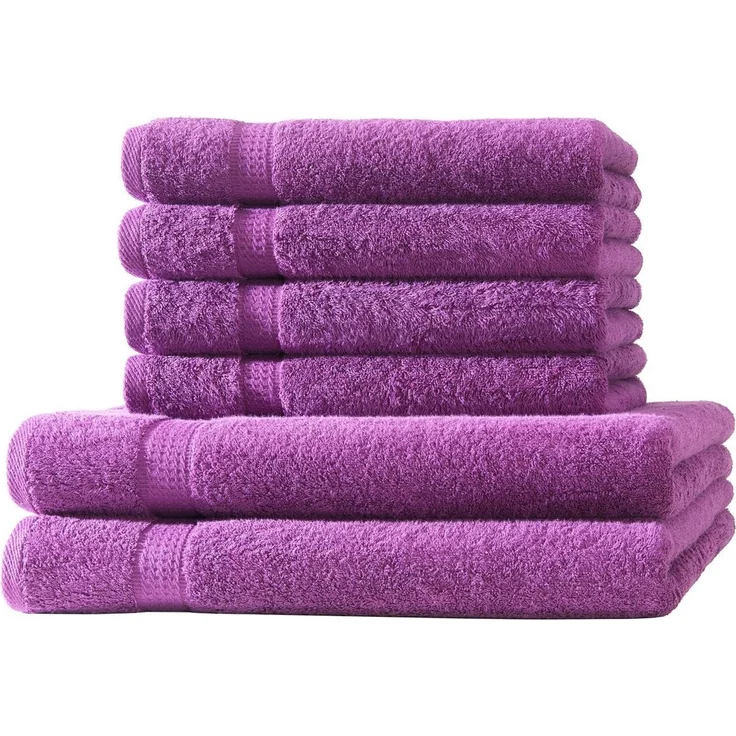 Hometex Premium Textiles Handtuch in Premium Qualität 500 g/m², Feinster Frottier-Stoff 100% Baumwolle, 2x Duschtuch + 4x Handtuch, Kuschelig weich, saugfähig, Extra schwere, flauschige Hotel-Qualität – Bild 1