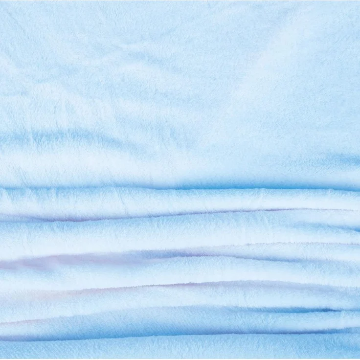 Kuscheldecke 210cm x 280cm hellblau - babyblau – Bild 3