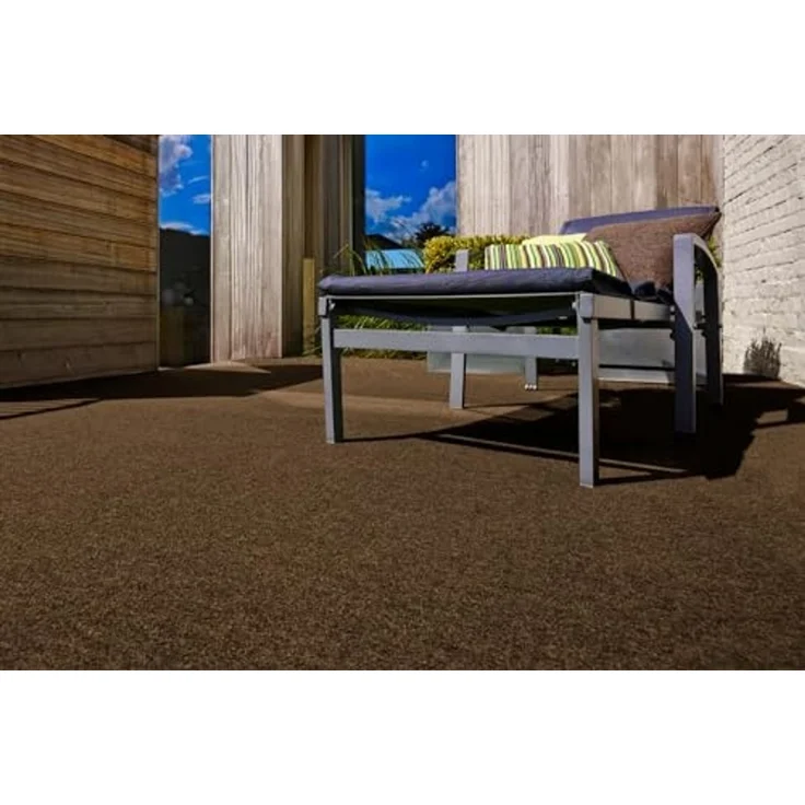 andiamo Kunstrasenteppich Field mit Noppen - Kunstrasen Outdoor zur Verwendung als Balkon Bodenbelag oder Outdoor Teppich - witterungsbeständig und zuschneidbar 67x100 cm Braun – Bild 1
