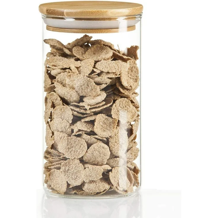 Dimono Vorratsglas DIMONO Vorratsglas mit Bambusdeckel – Borosilikatglas Aufbewahrung, Borosilikatglas, (Glasbehälter), Aufbewahrungsglas – Bild 5