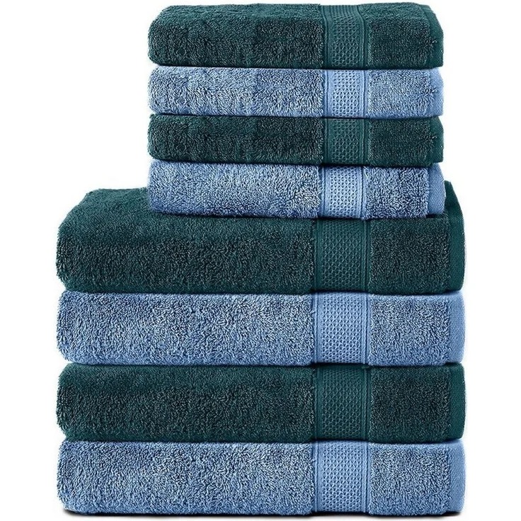 Komfortec Handtuch Set aus 100% Baumwolle, 4 Handtücher 50x100 cm und 4 Badetücher 70x140 cm, Frottee (Packung, 8-St), Duschtücher & Badehandtuch, Weich, Towel, Groß – Bild 1