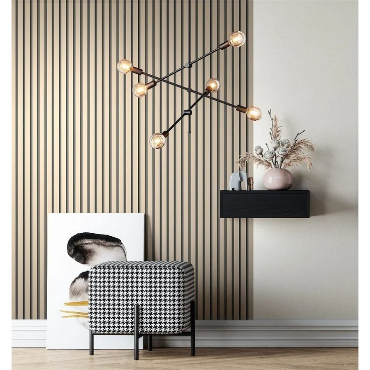 Newroom Vliestapete, Beige Tapete Skandinavisch Paneele - Holzwandpaneele Wandpaneele Taupe Modern Lamelle für Wohnzimmer Schlafzimmer Flur – Bild 3