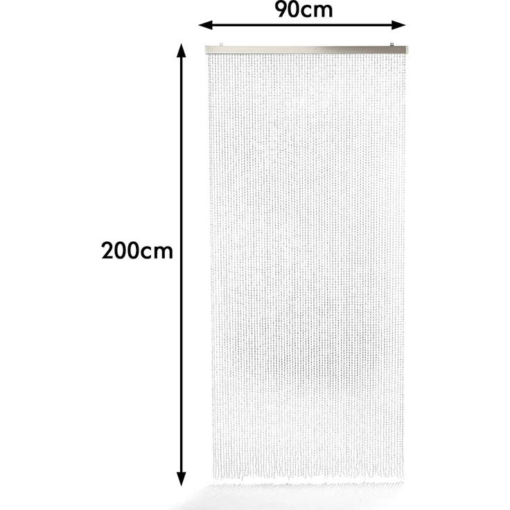 Kobolo Türvorhang Vorhang CLEAR transparent 72 Stränge 90x200cm (1 St), Ösen, transparent – Bild 3