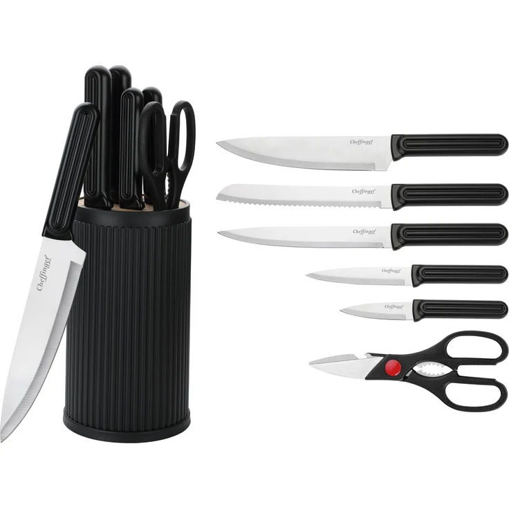 7-teiliges Messerset mit Messerblock, elegantes Design - robust & ergonomisch – Bild 2