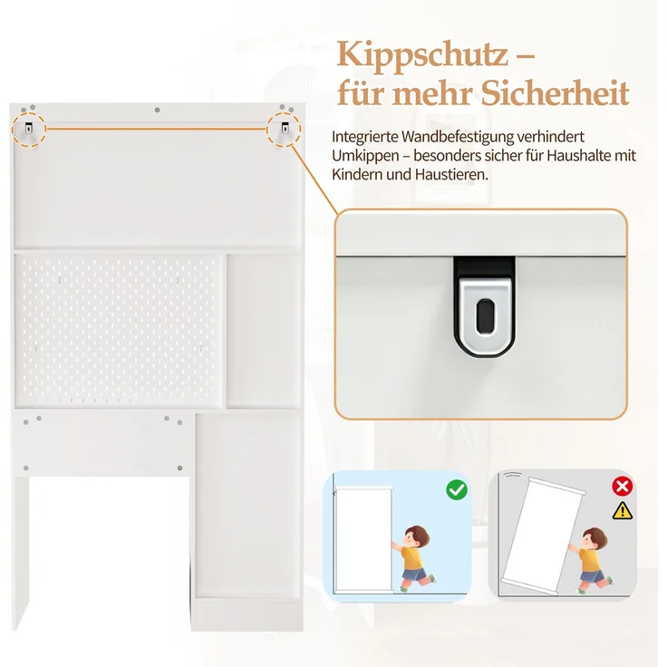 Schreibtisch 100x55x180 cm mit Aufsatz, Pinnwand, Glasvitrine und 3 Schubladen – Bild 8