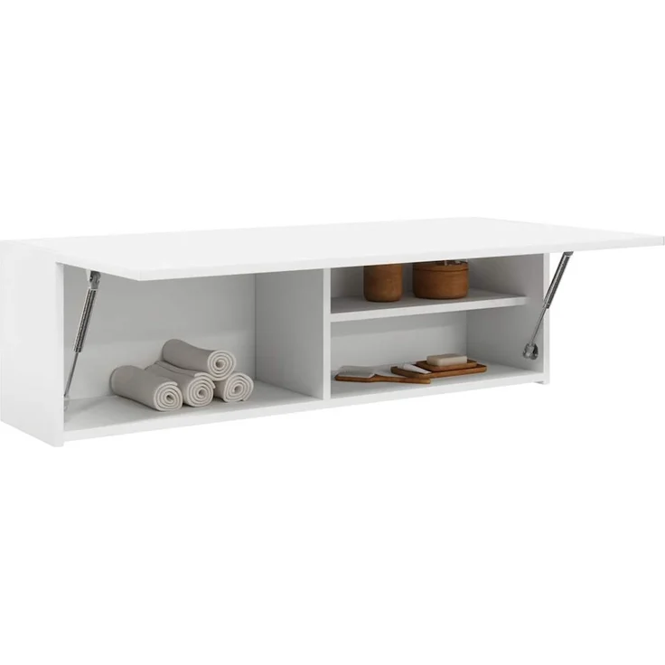 vidaXL Bad-Wandschrank Weiß 100x25x30 cm Holzwerkstoff 860094 – Bild 1