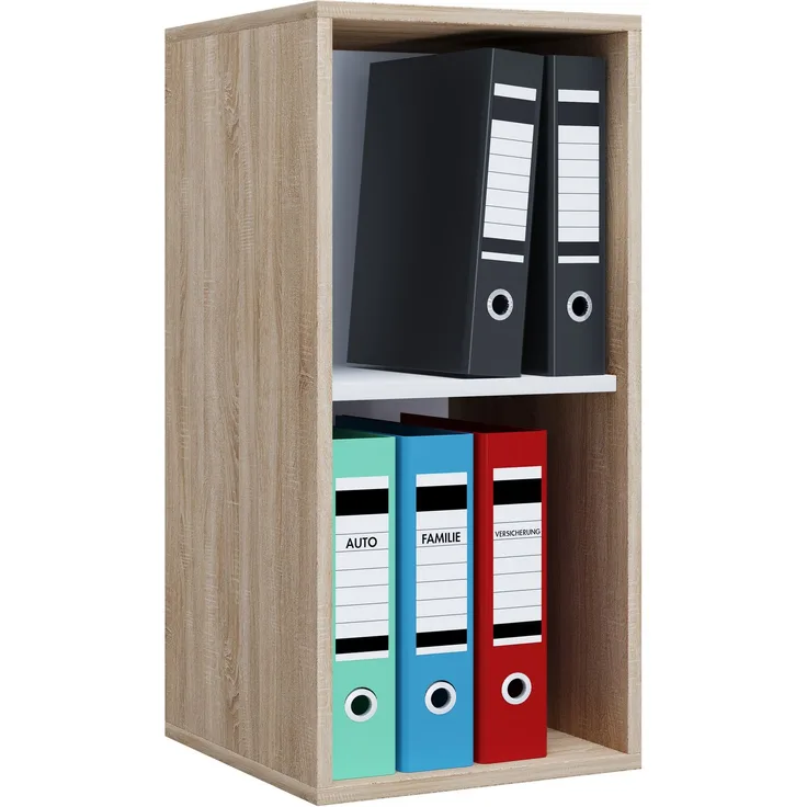 VCM Büroregal & Bücherregal Lona 917843 Sonoma-Eiche H. 74 x B. 35 x T. 37 cm