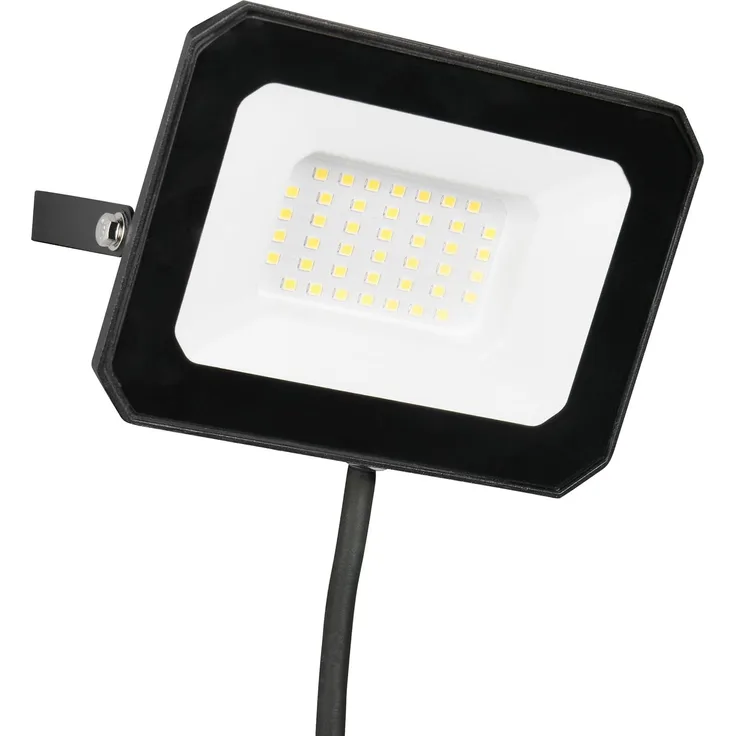 LED Flutlichtstrahler FUNCHAL 30W Aluminium Schwarz, IP65, Breite 14,5cm