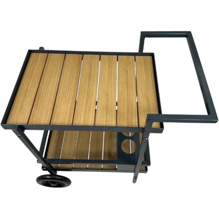 abc HOME Servierwagen Outdoor, zwei Ablageflächen, Flaschenhalterungen – Bild 5