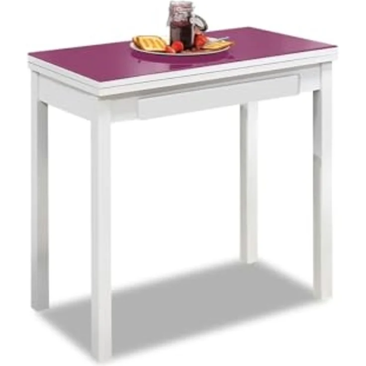 ASTIMESA MLBBER Küchentisch, Metall, Aubergine, 80 x 40 cm – Bild 1