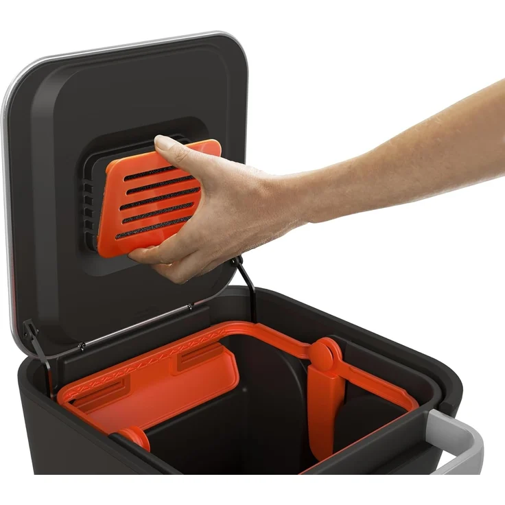 Joseph Joseph Titan - Abfallsammler mit Pressfunktion 20L Edelstahl – Bild 2