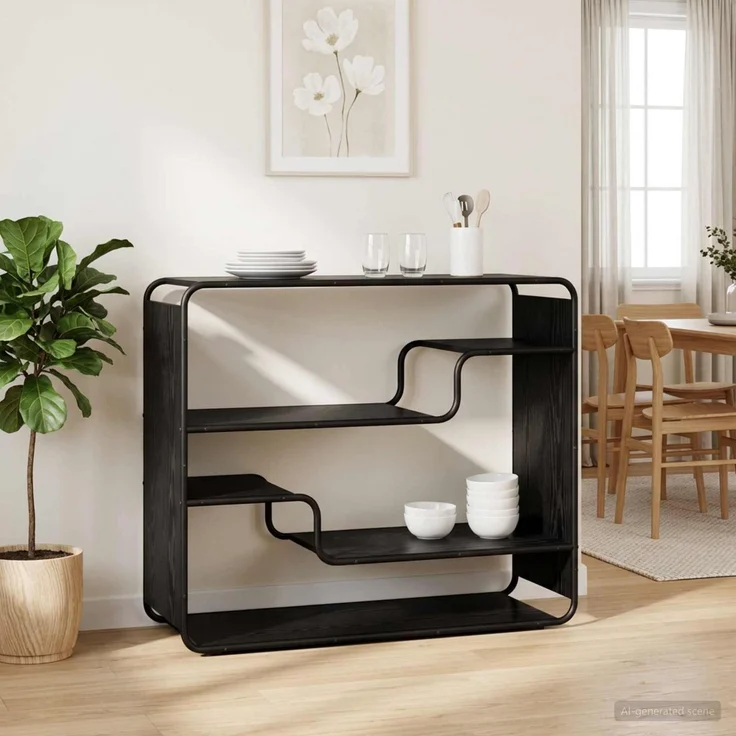 vidaXL Sideboard Schwarz Eichen-Optik 98 x 37,5 x 75,5 cm 8007912 – Bild 1