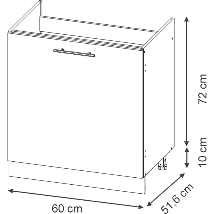 Spülenunterschrank Fame-Line Anthrazit-Gold Landhaus/Weiß 60 cm Vicco – Bild 2