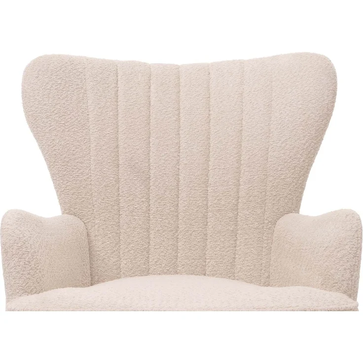 Lounge-Sessel HWC-K37, Cocktail-/Ohrensessel Polsterstuhl Retro Vintage Stoff Chenille (500g/m²) ~ creme-beige – Bild 7
