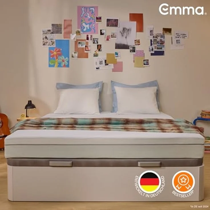 Emma One+ Matratze 140x200 H3 Hart – Kühlende & atmungsaktive 3-Zonen-Schaummatratze – Ergonomisch, Klimaregulierend & Waschbarer Bezug – Für alle Schlafpositionen geeignet – Bild 6