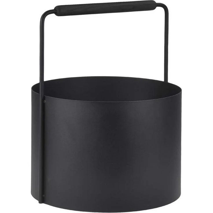 blomus Kaminholzkorb -ASHI- Eleganter Holzkorb: Stilvoll, funktional, zeitlos & robust, Langlebig, Minimalistisch, Praktisch, Stahl, Eichenholz, Schwarz, 35cm, 46cm – Bild 5