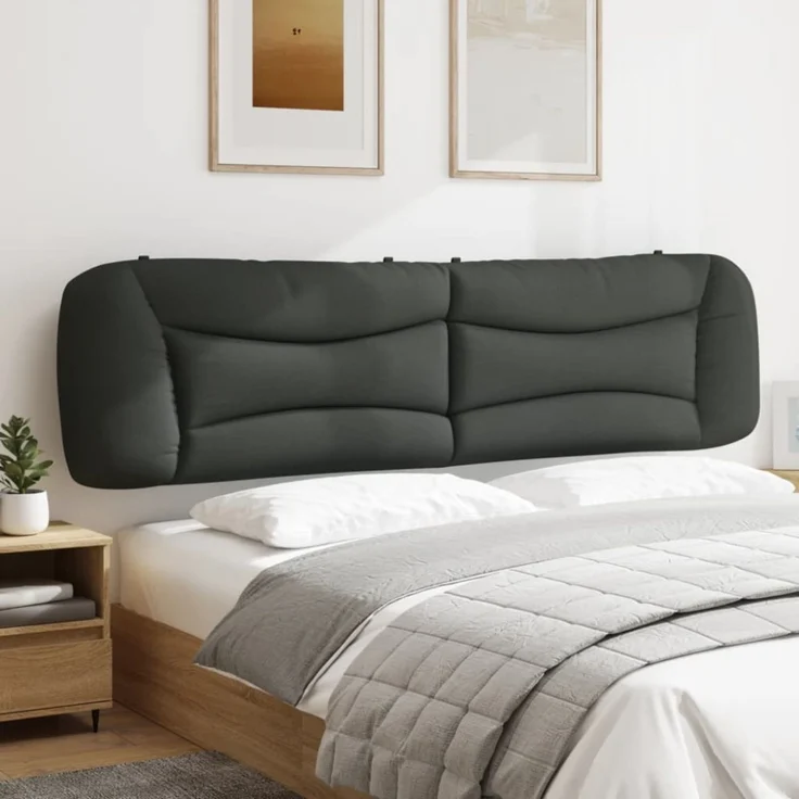vidaXL Kopfteil-Kissen Dunkelgrau 200 cm Stoff 374617 – Bild 7