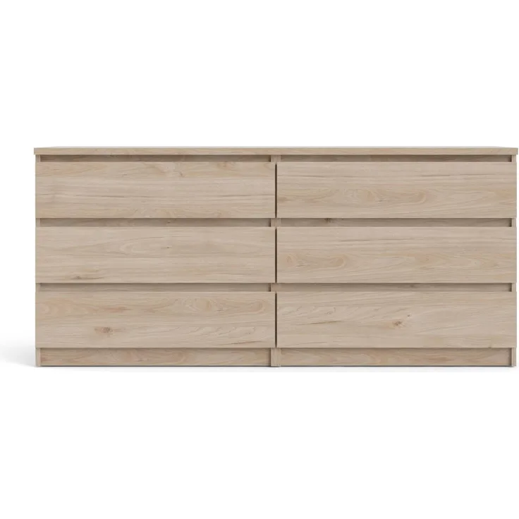 Nada Kommode 6 Schubladen Hickory Sideboard Nachttisch Schlafzimmer Schrank