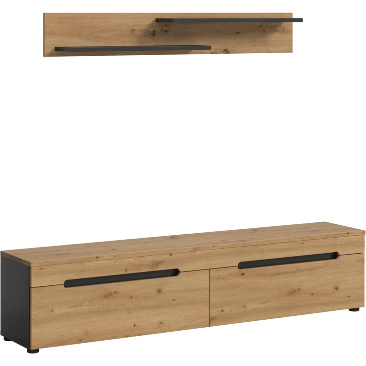 TV Element inkl. Wandboard (B/H/T: 170x38x33 cm) in Artisan Nachbildung