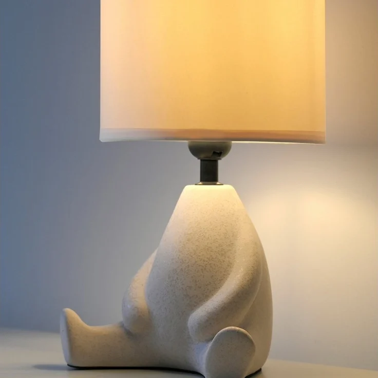 JUST LIGHT Tischleuchte TED, Ein-/Ausschalter, Leuchtmittel wechselbar, Warmweiß, Schalter, Schnurschalter, ExklusiveE27 – Bild 3