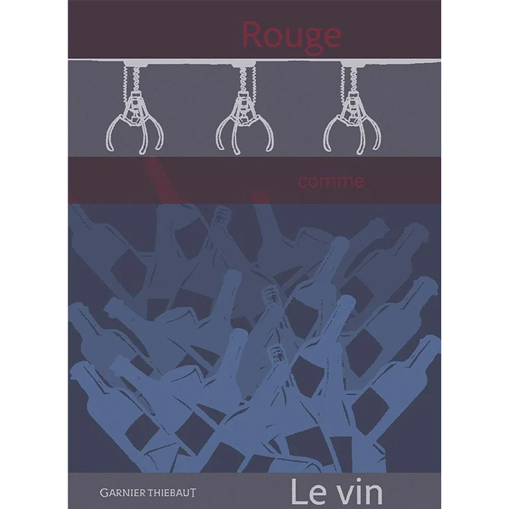 Garnier-Thiebaut Geschirrtuch Rouge Comme Le Vin Tricolore 50x70 Cm 100% Baumwolle