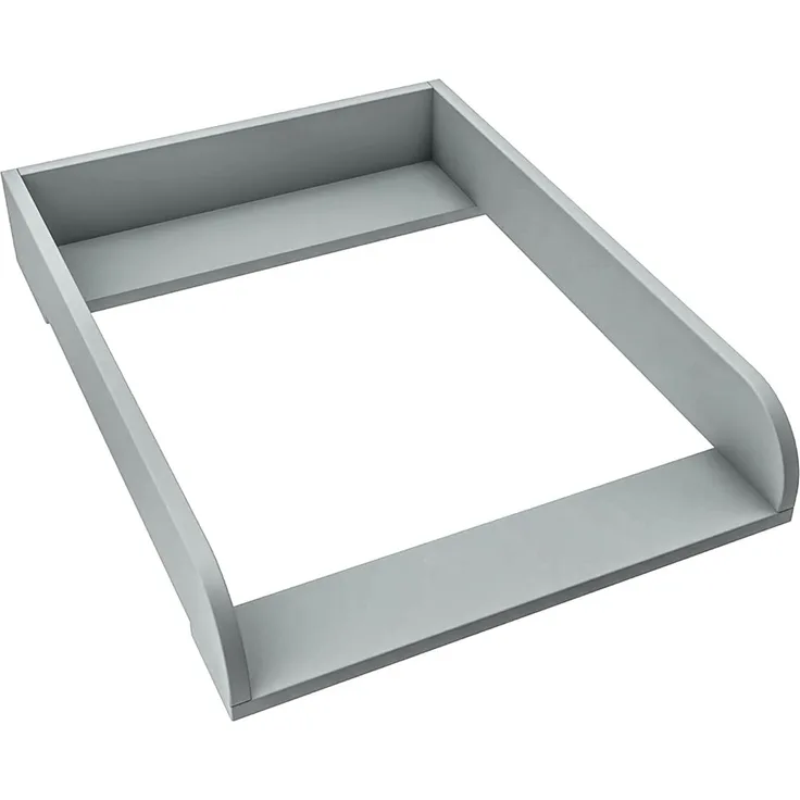 REGALIK Wickelaufsatz für Kullen IKEA 72x50 cm - Abnehmbar Wickeltischaufsatz für Kommode in Asche - Abgeschlossen mit ABS Material 2mm mit Abgerundeten Frontplatten