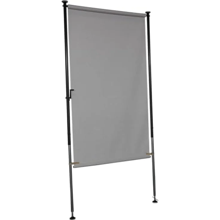 Angerer Freizeitmöbel GmbH Balkonsichtschutz Style - Senkrechtmarkise für Sicht- und Sonnenschutz - Montage ohne Bohren und Dübeln - ideale Balkonmarkise für Mietwohnungen (Beige, 120 cm) – Bild 2