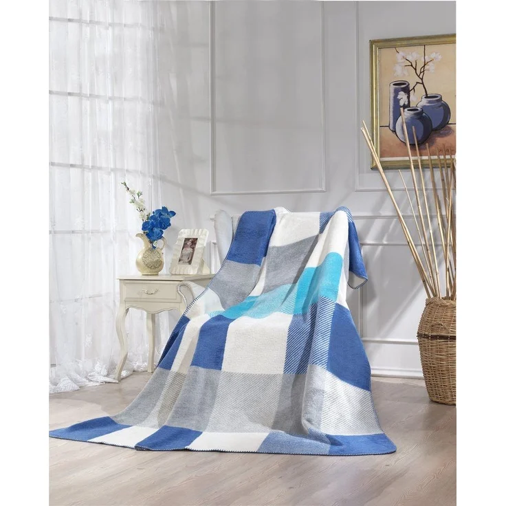 Wohndecke Wohndecke - 4 Jahreszeiten -160x200 cm / Sofadecke / Schlafdecke, livessa, Soft-Touch-Gefühl / 50% Baumwolle, 45% Acryl, 5% Polyester / 1650g – Bild 5