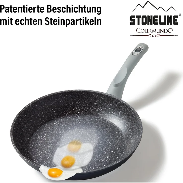 STONELINE Bratpfanne Gourmundo, Aluminium (1-tlg), Made in Germany, STONELINE®-Antihaftbeschichtung, Indukton, Induktion – Bild 3