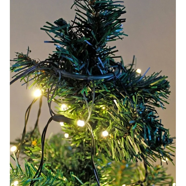 Spetebo LED-Lichterkette LED Weihnachtsbaum Lichterkette mit Timer, 176-flammig, ca. 200 cm Höhe - mit 176 LED in warm weiß – Bild 4