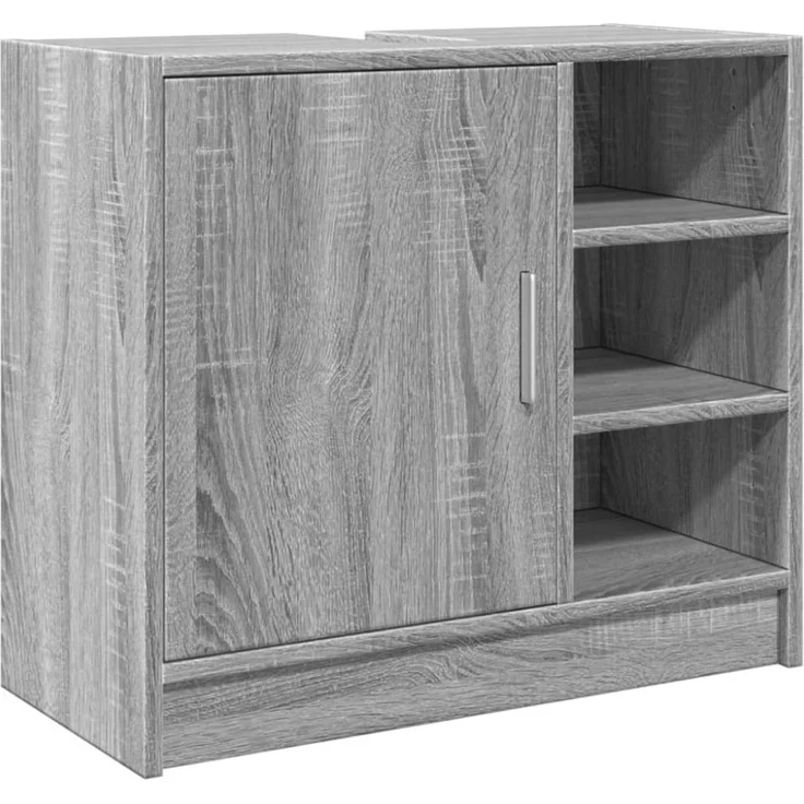 vidaXL Waschbeckenunterschrank Grau Sonoma 63x29x55 cm Holzwerkstoff 848134 – Bild 2