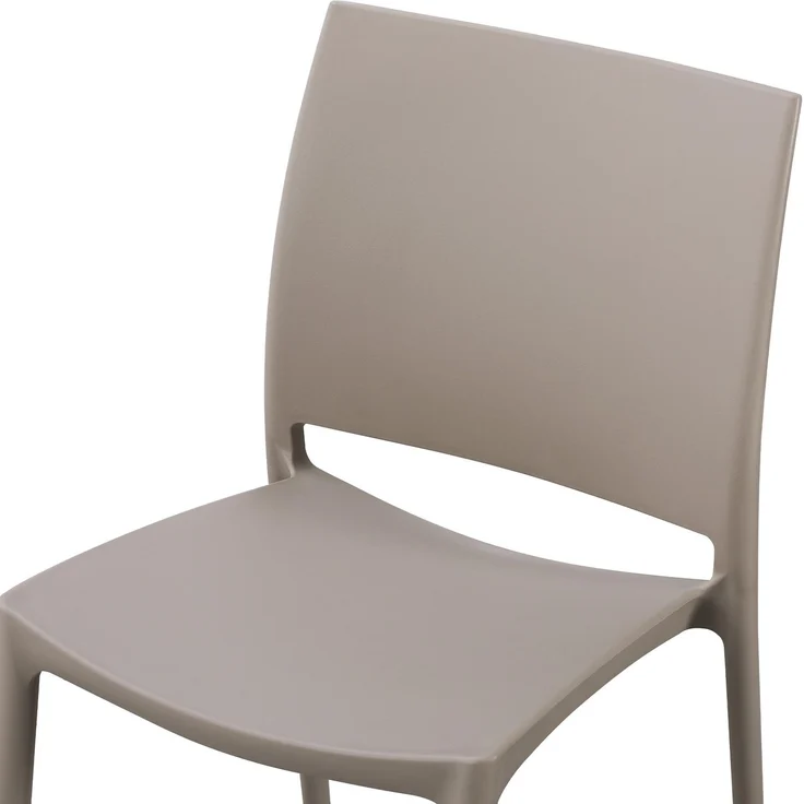 CLP 2er Set Gartenstühl Meton mit Lehne stapelbar wetterfest UV-beständig bis 150 kg,taupe – Bild 7