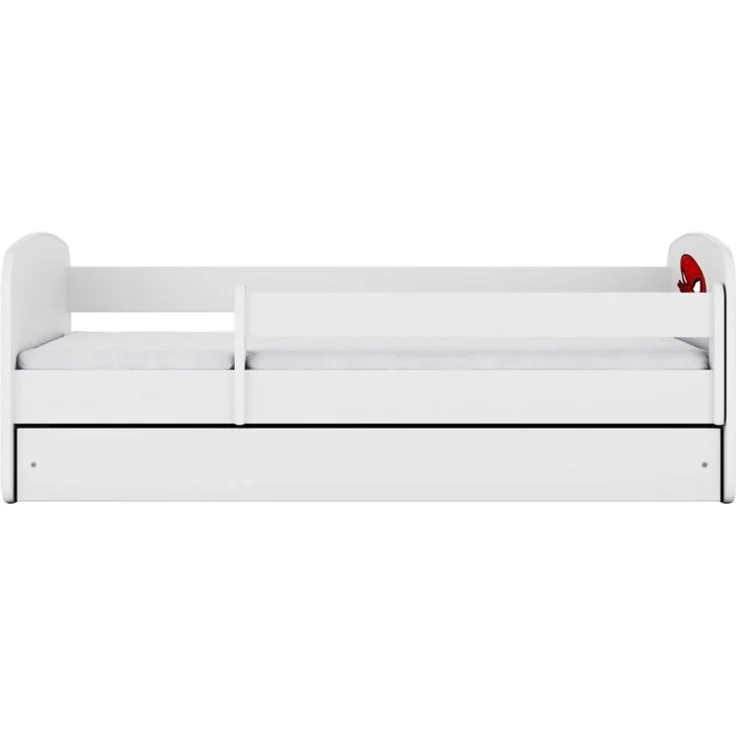 Raumhirsch Furniture Kinderbett 70x140, 80x160, 80x180 cm - Komplettset mit Matratze & Schublade (Bett für Mädchen, Einzelbett für Kinder von 2-12 Jahren, Rausfallschutz und Lattenrost), verschiedene Farben & Designs – Bild 3