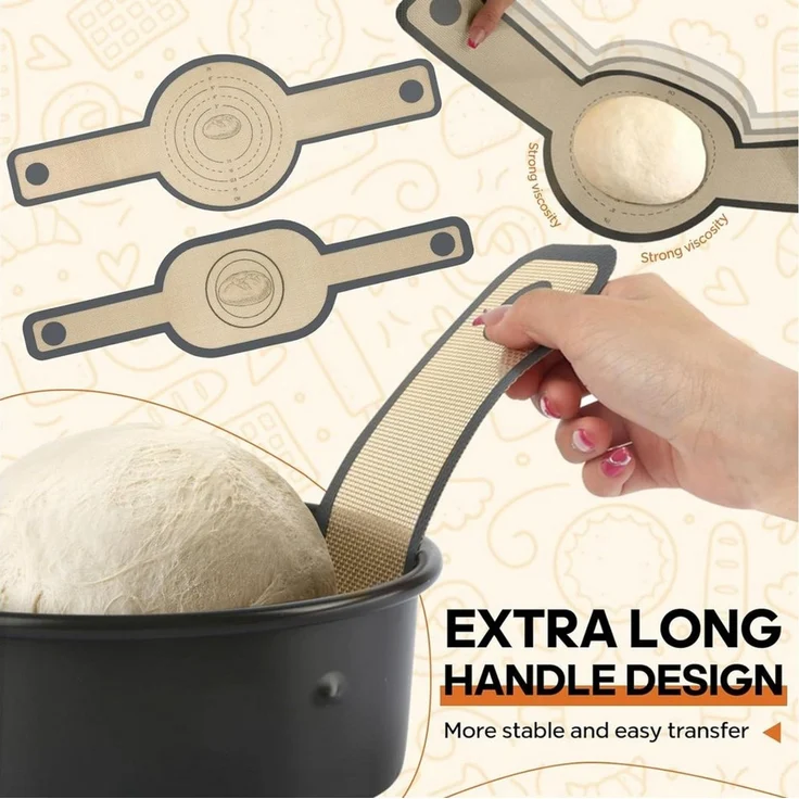 FELIXLEO Backmatte 2er Set Silikon Backmatte für Dutch Oven Brot Backen, (1-tlg) – Bild 4