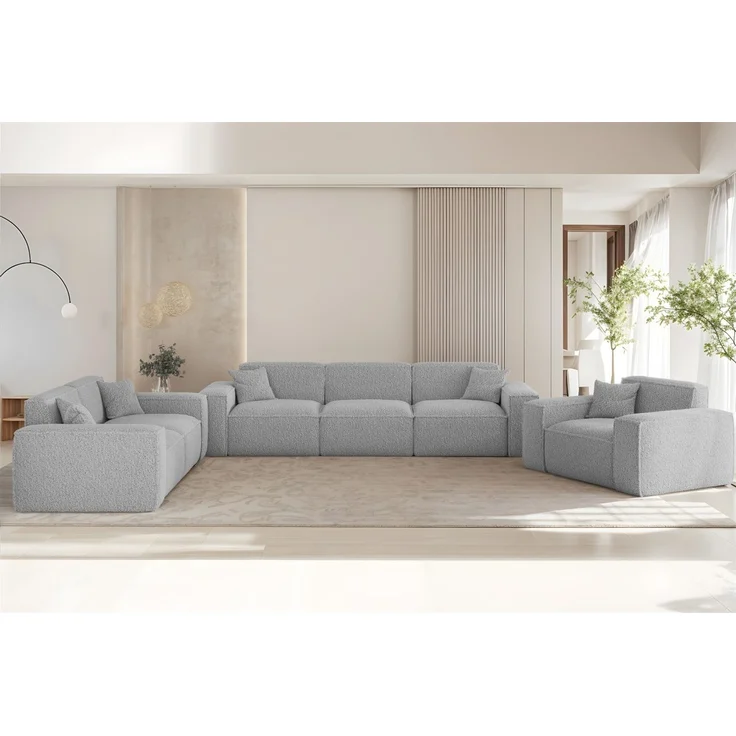 Sessel Designersessel CELES PREMIUM in Stoff Sven Hellgrau – Bild 2