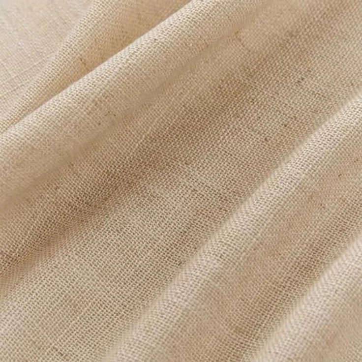 Joydeco Leinen-Vorhänge für Wohnzimmer, halbtransparente Vorhänge, 183 cm lang, Wohnzimmervorhänge, 2 Paneel-Sets, beige Vorhänge und Vorhänge (B 132 x L 183 cm, Ecru) – Bild 2