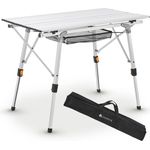 Juskys 'Picco' Campingtisch, klappbar, höhenverstellbar - Aluminium silber, 90x52 cm