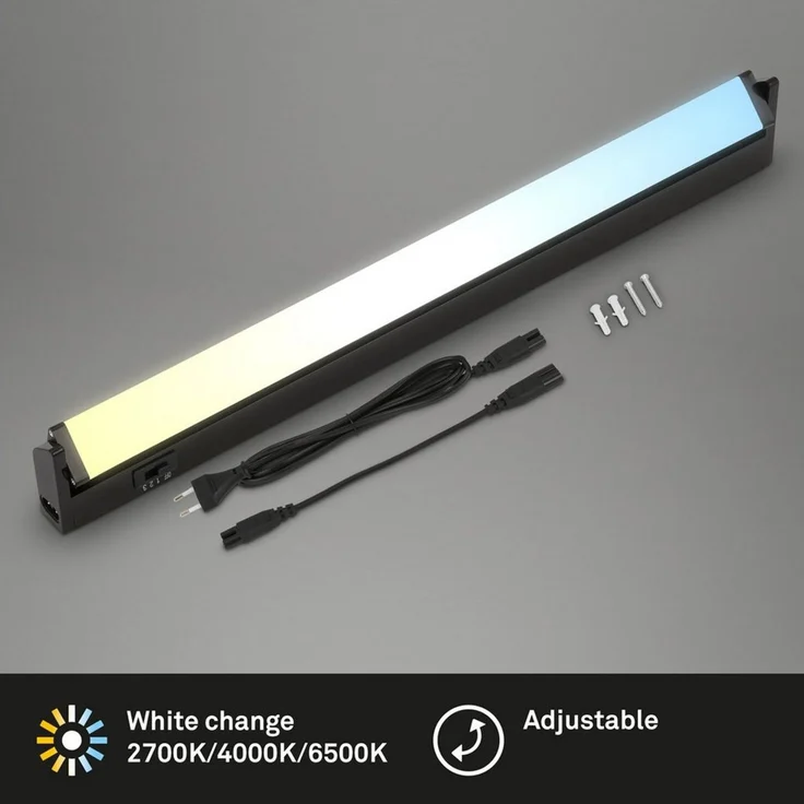 BRILONER Leuchten - LED Unterbaulampe schwenkbar, CCT Unterbauleuchte Küche, Farbtemperatur einstellbar, Schrankleuchte, Schwarz, 54,5 cm, 2224-015 – Bild 2