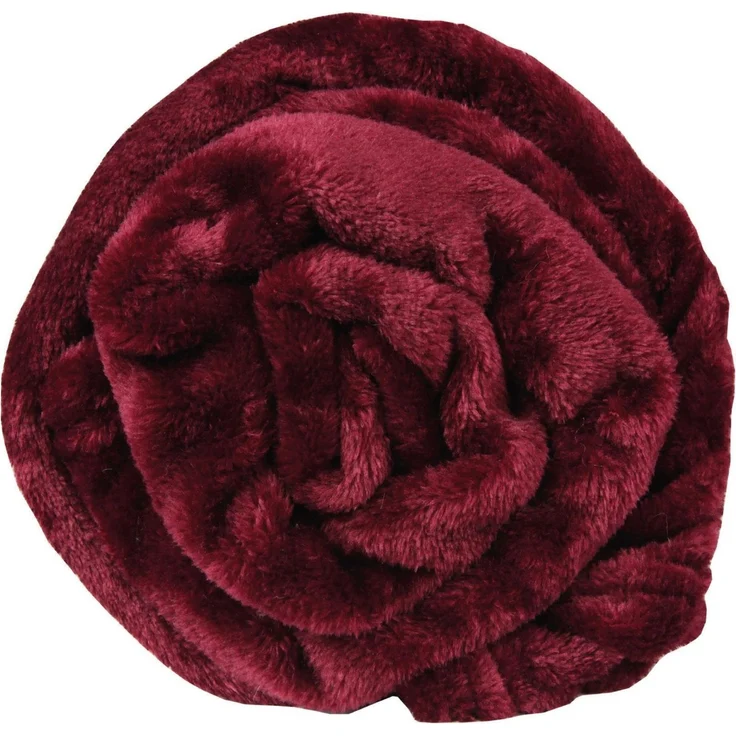 Kuscheldecke "Celina" Aubergine 70x100 cm – Bild 9