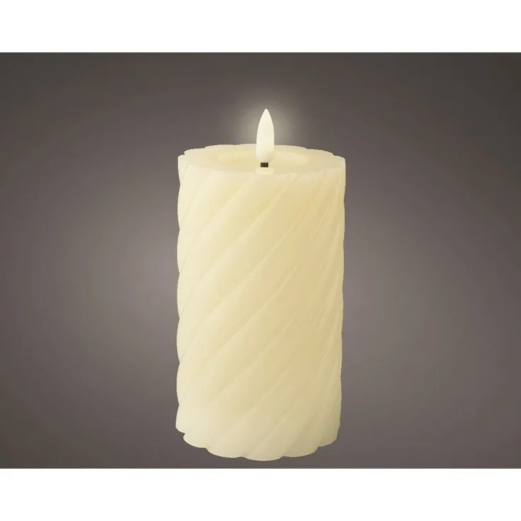 Kaemingk LED Kerze Wachs indoor creme Ø 7,5 x 14,8 cm
